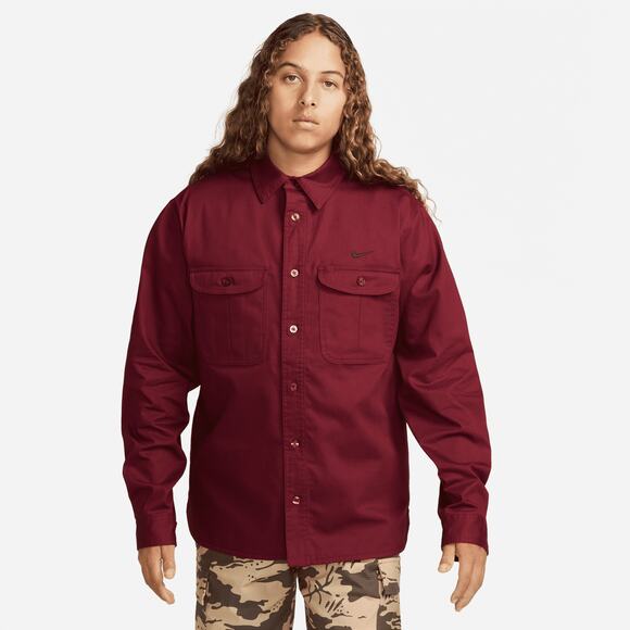 Nike SB Skateboarding Canvas Long Sleeve Button Down Shirt Large Heavy Woven - Picture 1 of 9